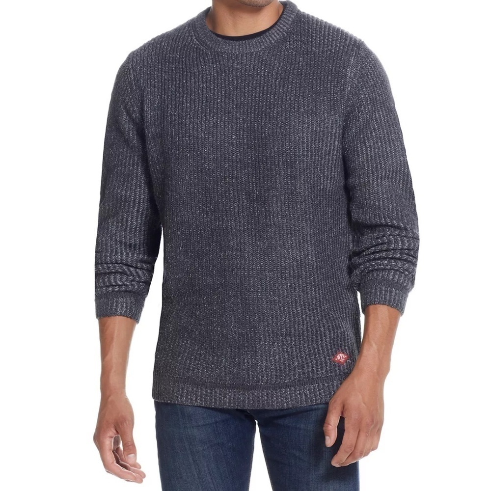 WEATHERPROOF VINTAGE Men's M Crew Neck Gray long Sleeve Sweater